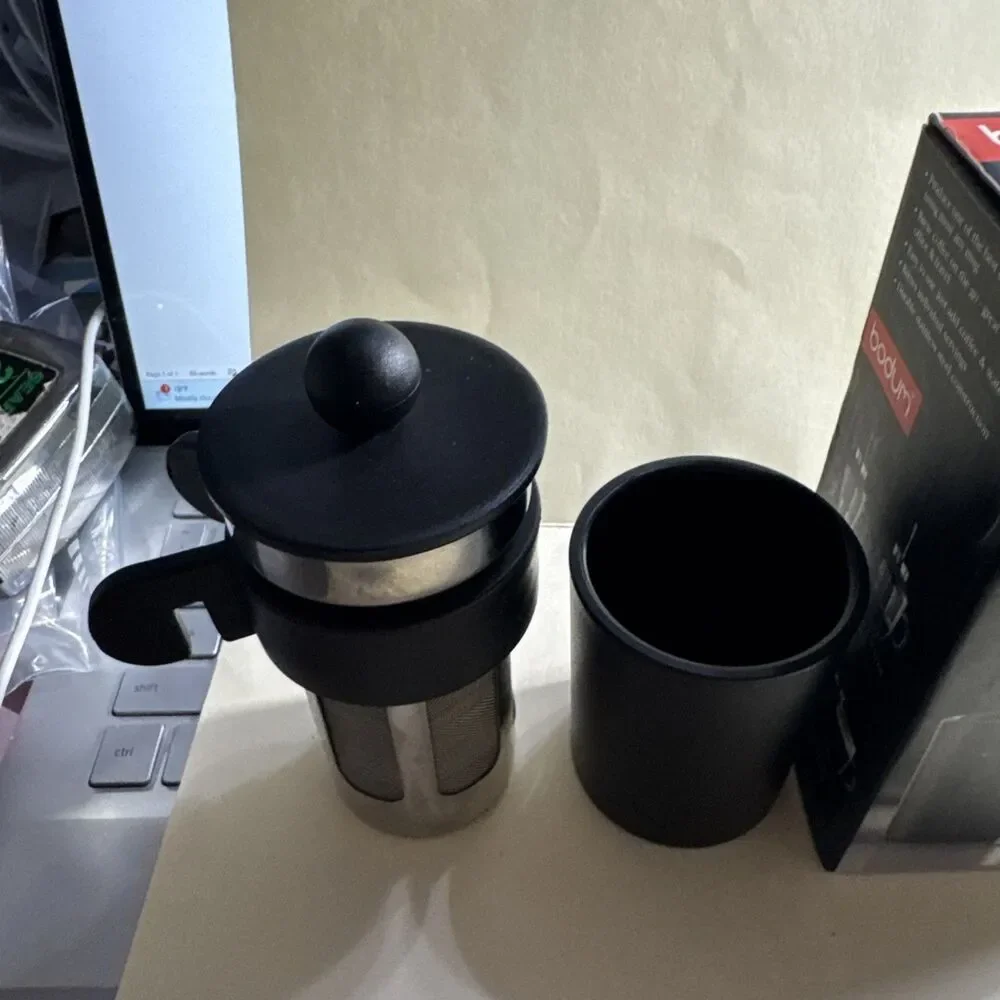 3 Pc Bodum Bistro Mug Press Personal Coffee & Tea Maker Mini Travel